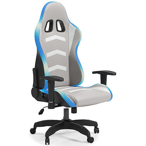 Lynxtyn Light Up Office Desk Chair- white + blue