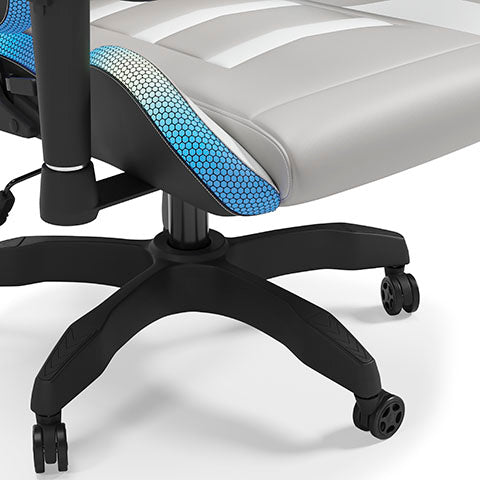 Lynxtyn Light Up Office Desk Chair- white + blue