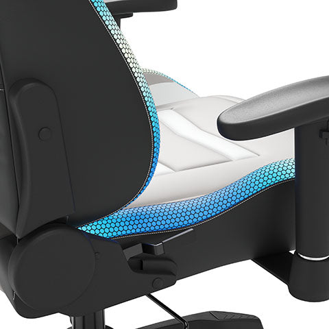 Lynxtyn Light Up Office Desk Chair- white + blue