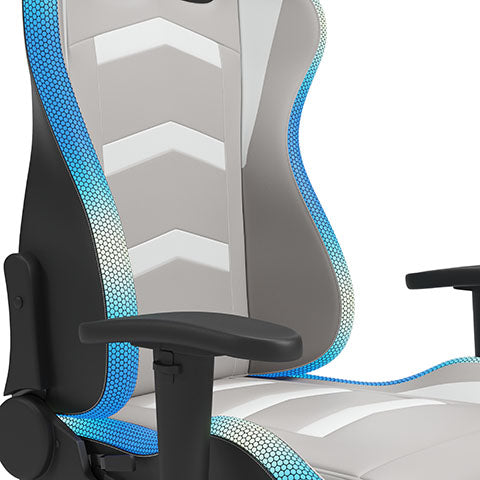 Lynxtyn Light Up Office Desk Chair- white + blue