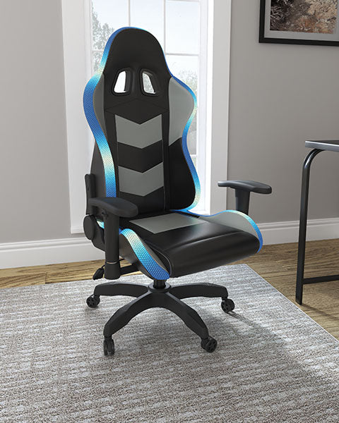 Lynxtyn Light Up Office Desk Chair - black + blue