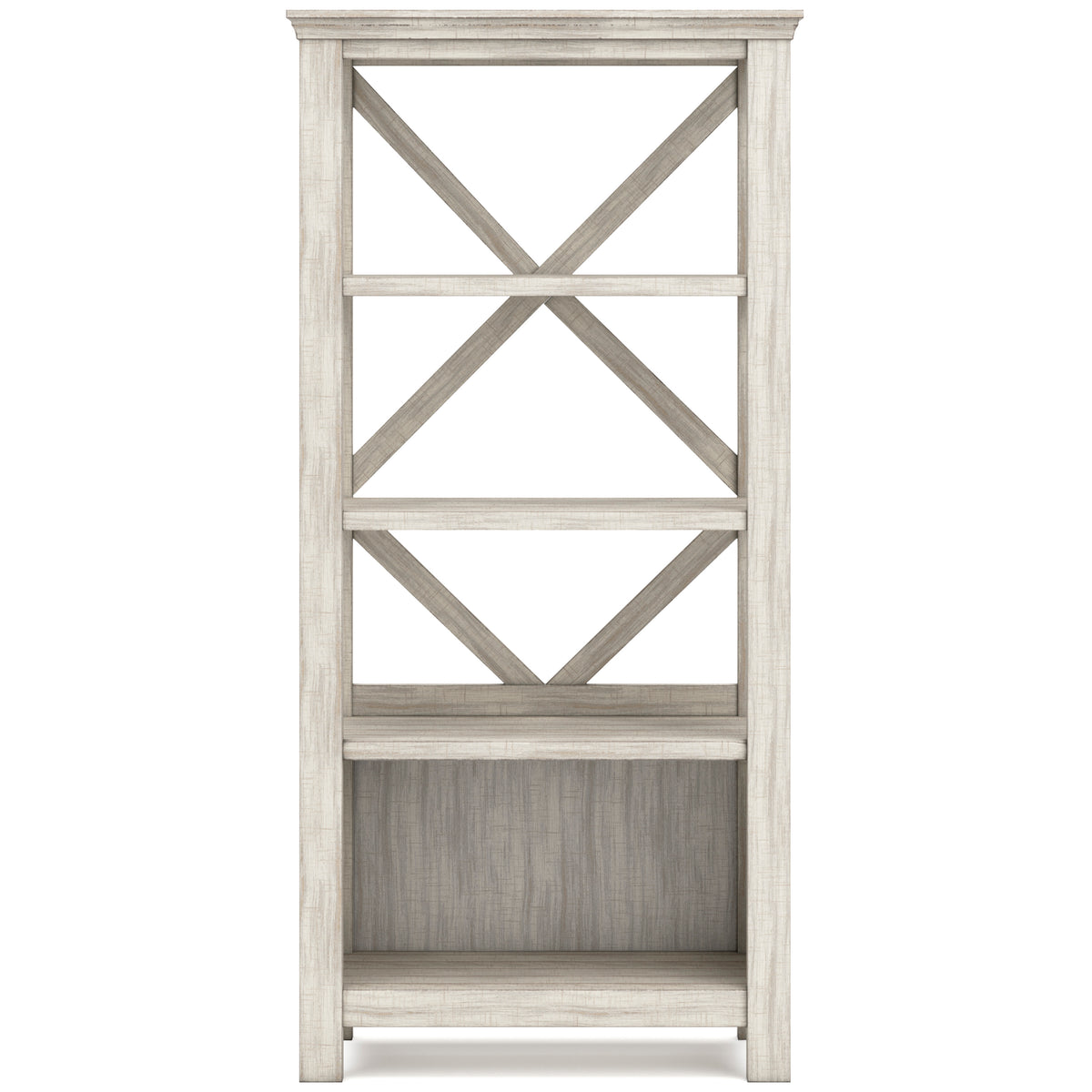 Carynhurst Large White Wash Bookcase