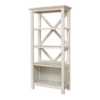 Carynhurst Large White Wash Bookcase