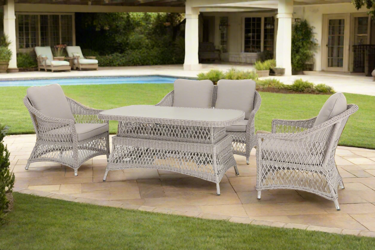 Hereford 4 Piece Low Outdoor Dining Set | 2 Seater