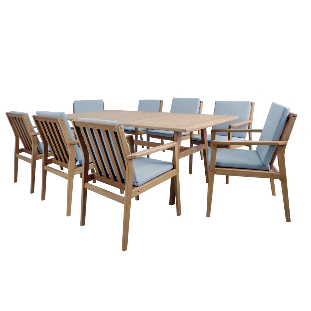 Jack 9 Piece Timber Outdoor Dining Suite