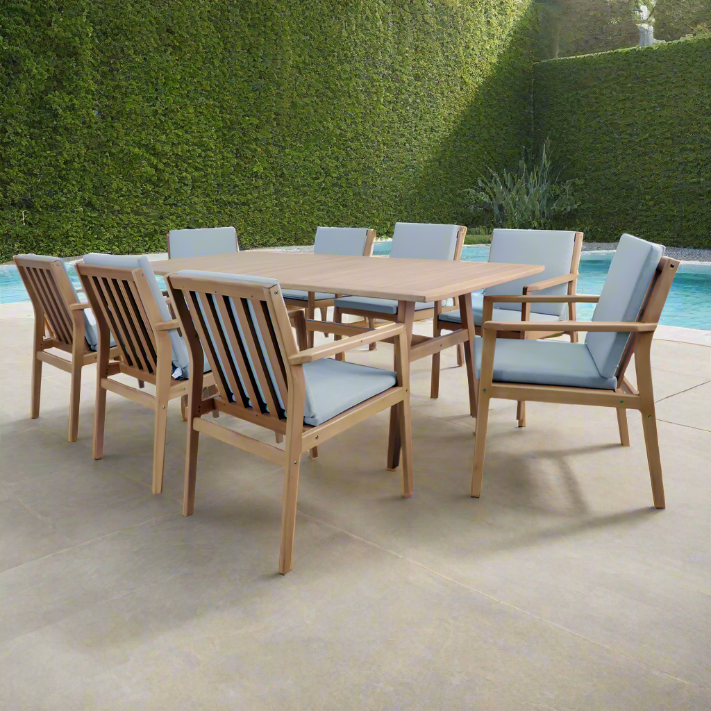 Jack 9 Piece Timber Outdoor Dining Suite