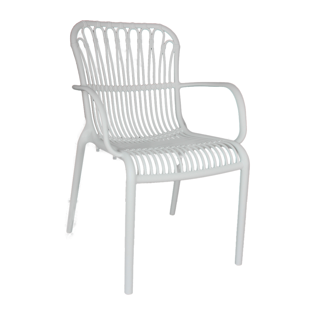 Javier Outdoor Dining Chair - White