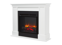 Liberty Mantle with LED Firebox | White