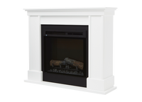 Liberty Mantle with LED Firebox | White