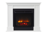 Liberty Mantle with LED Firebox | White