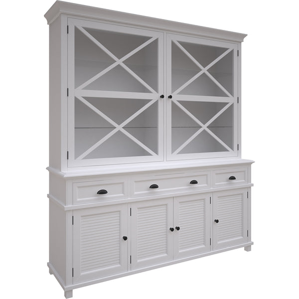 Havana Large 2 Door Glass Door Hutch Cabinet