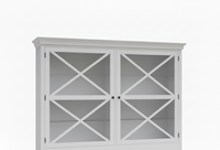 Havana Large 2 Door Glass Door Hutch Cabinet