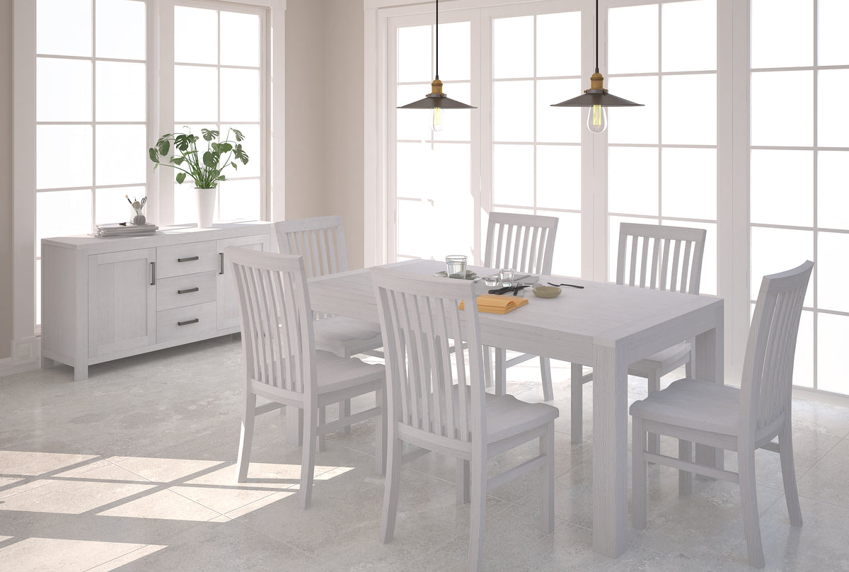 Madrid 7pce Dining Suite - Brushed White