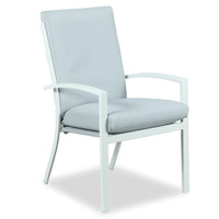 Matzo High Back Cushioned Outdoor Dining Chair White