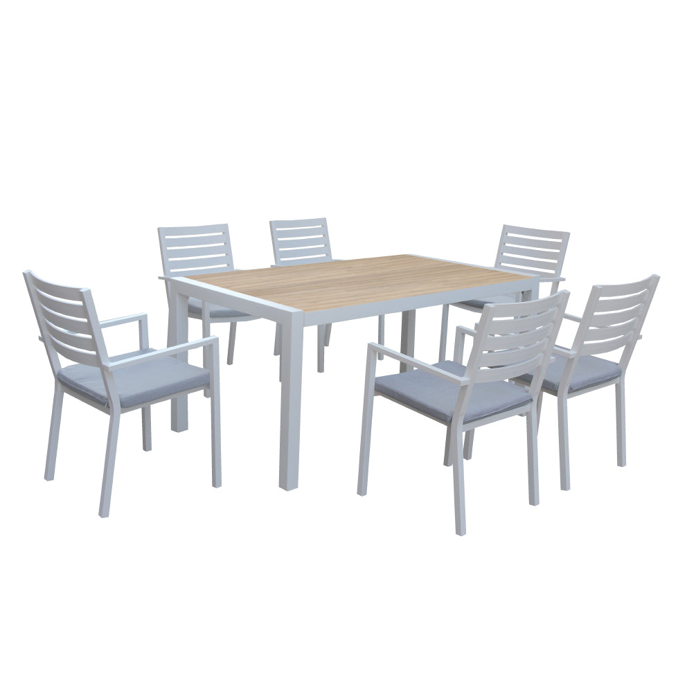 Mayfair Cushioned Outdoor Dining Chair White