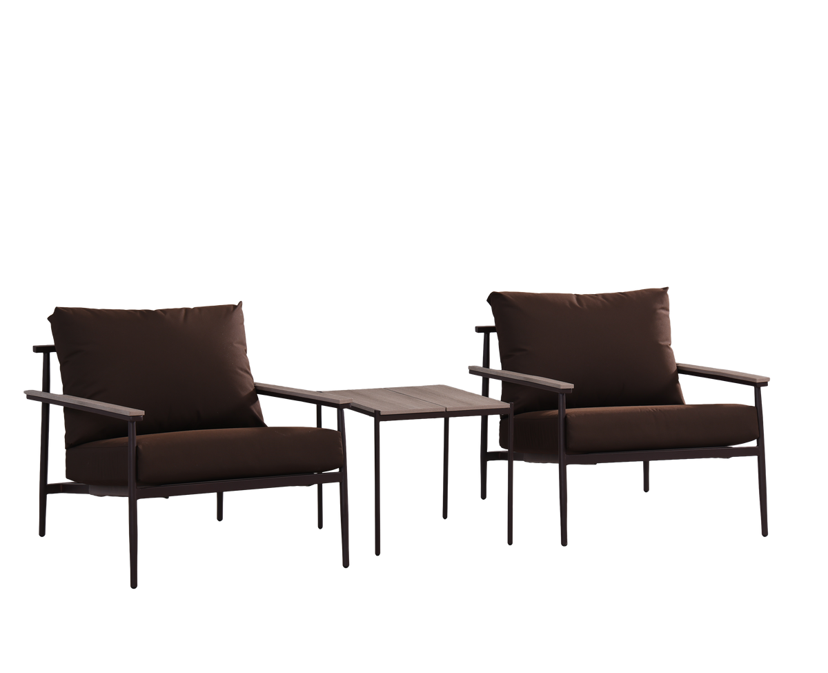 Mila 3- Piece Balcony Set| Chocolate