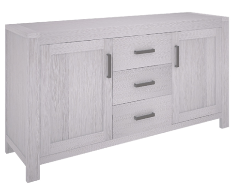 Madrid 2 dr 3 drw Buffet - Brushed White