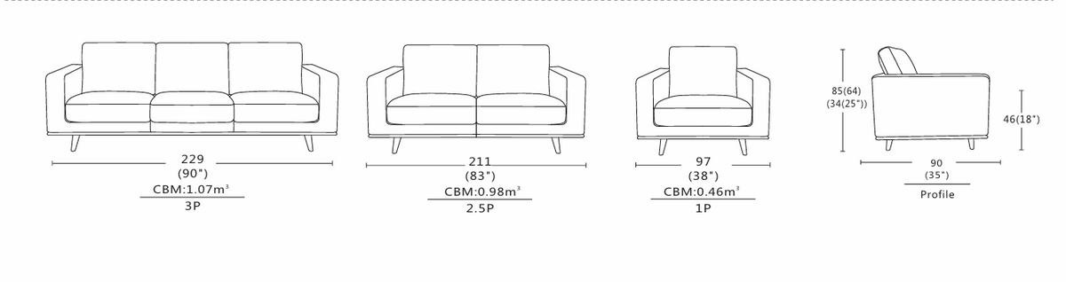 Majorca Fabric Sofa