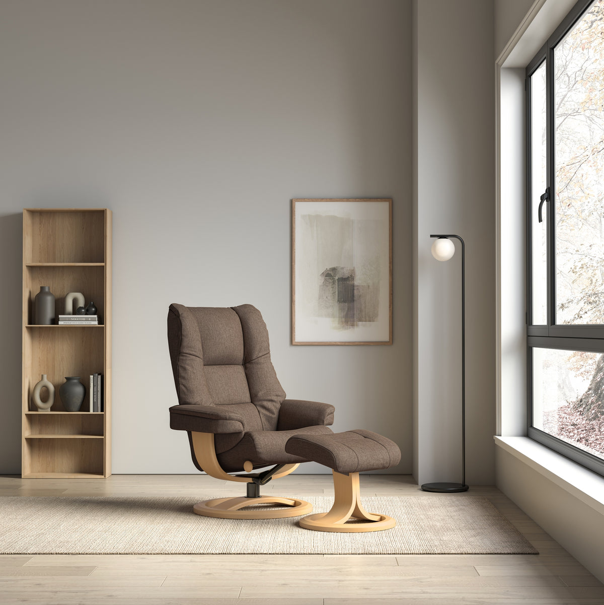 IMG Nordic 60 Chair with Footstool | Fabric
