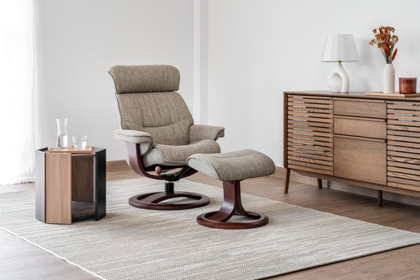 IMG Nordic 93 Chair with Footstool | Fabric