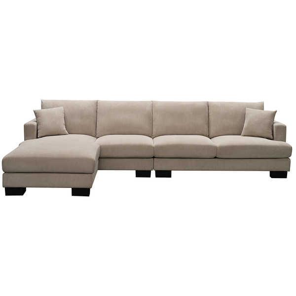 Nordic 4 seater sofa plus ottoman - Sand