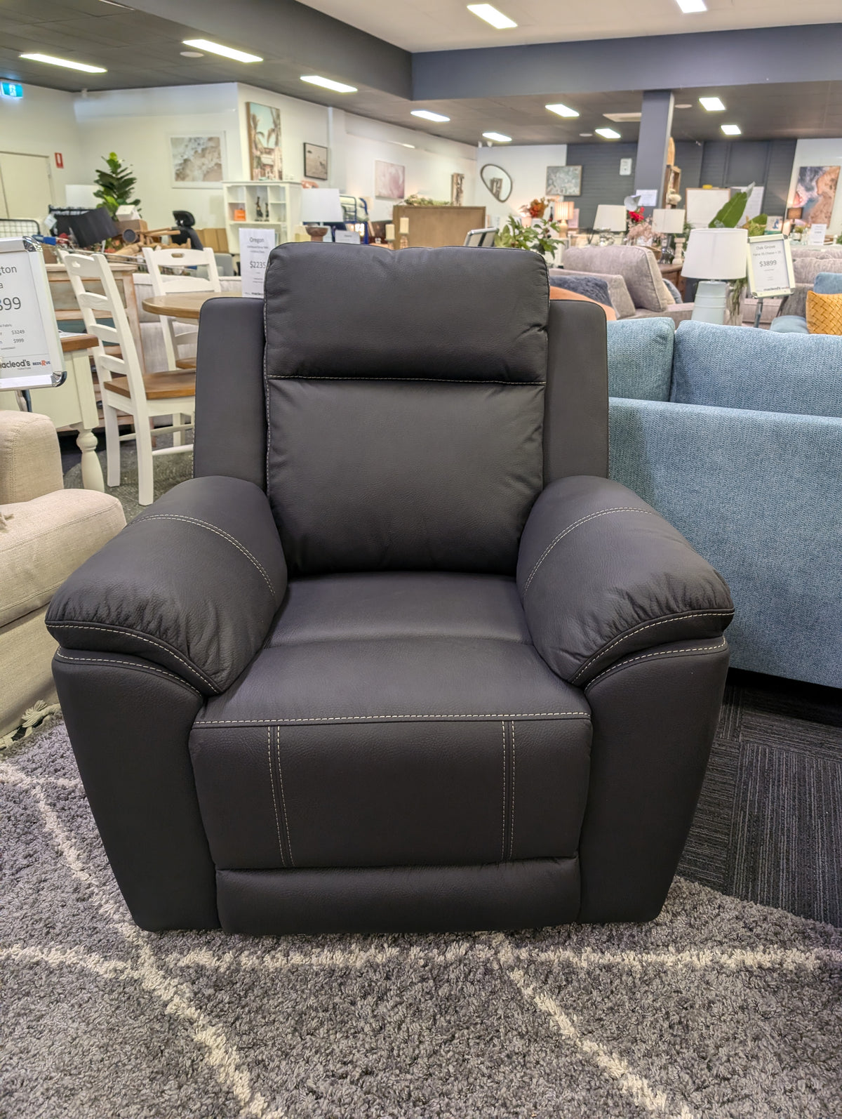 Lennox Manual Recliner Chair | Ash