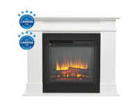 Rail Mantle 1.5kW LED Firebox- | White