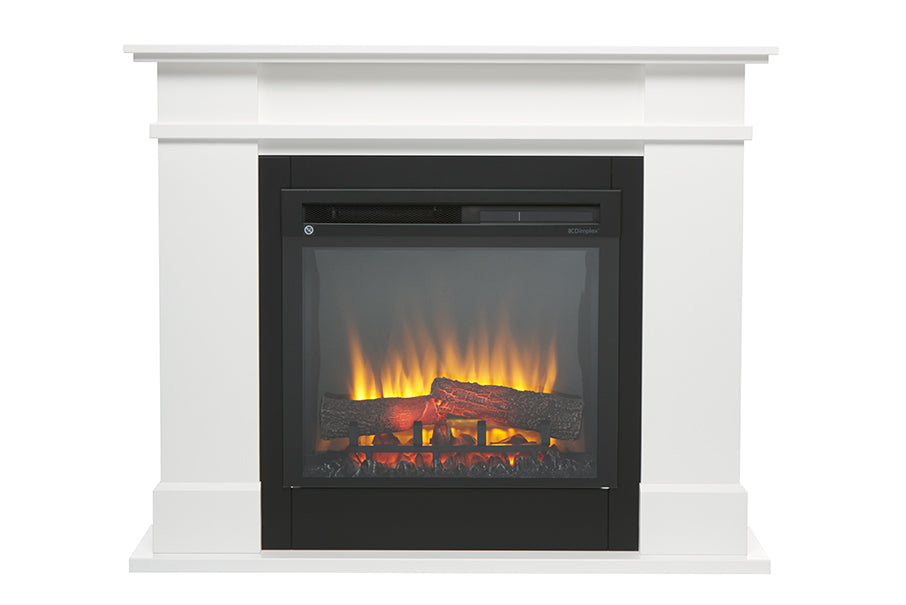 Rail Mantle 1.5kW LED Firebox- | White