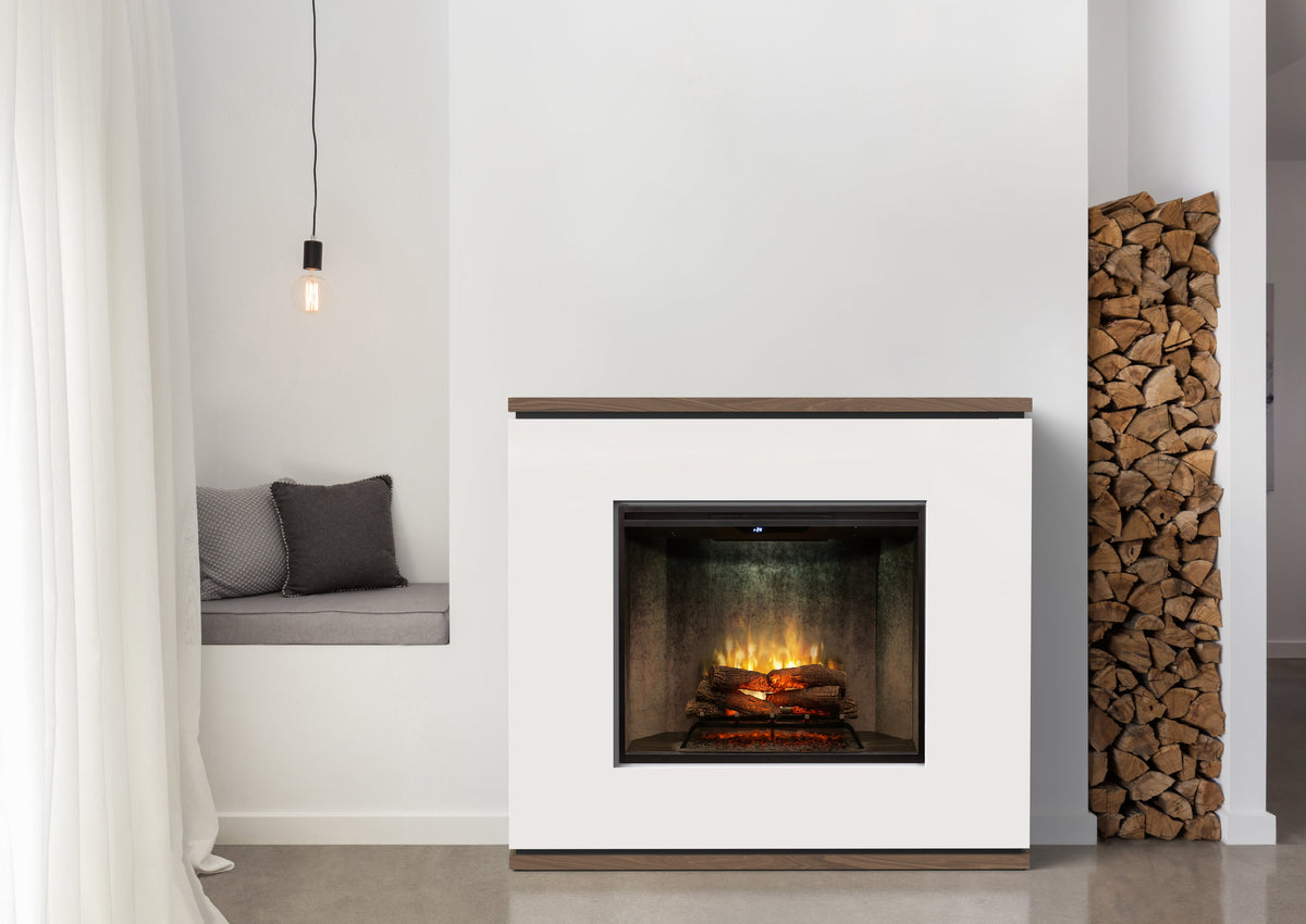 Strata Mantle 2kW Firebox |White Walnut