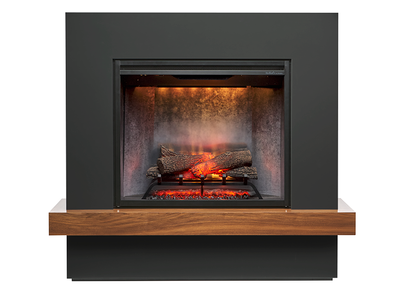 Sherwood Mantel 2kW Electric Fireplace| Grey Walnut