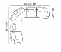Fiori Modular Lounge w Ottoman