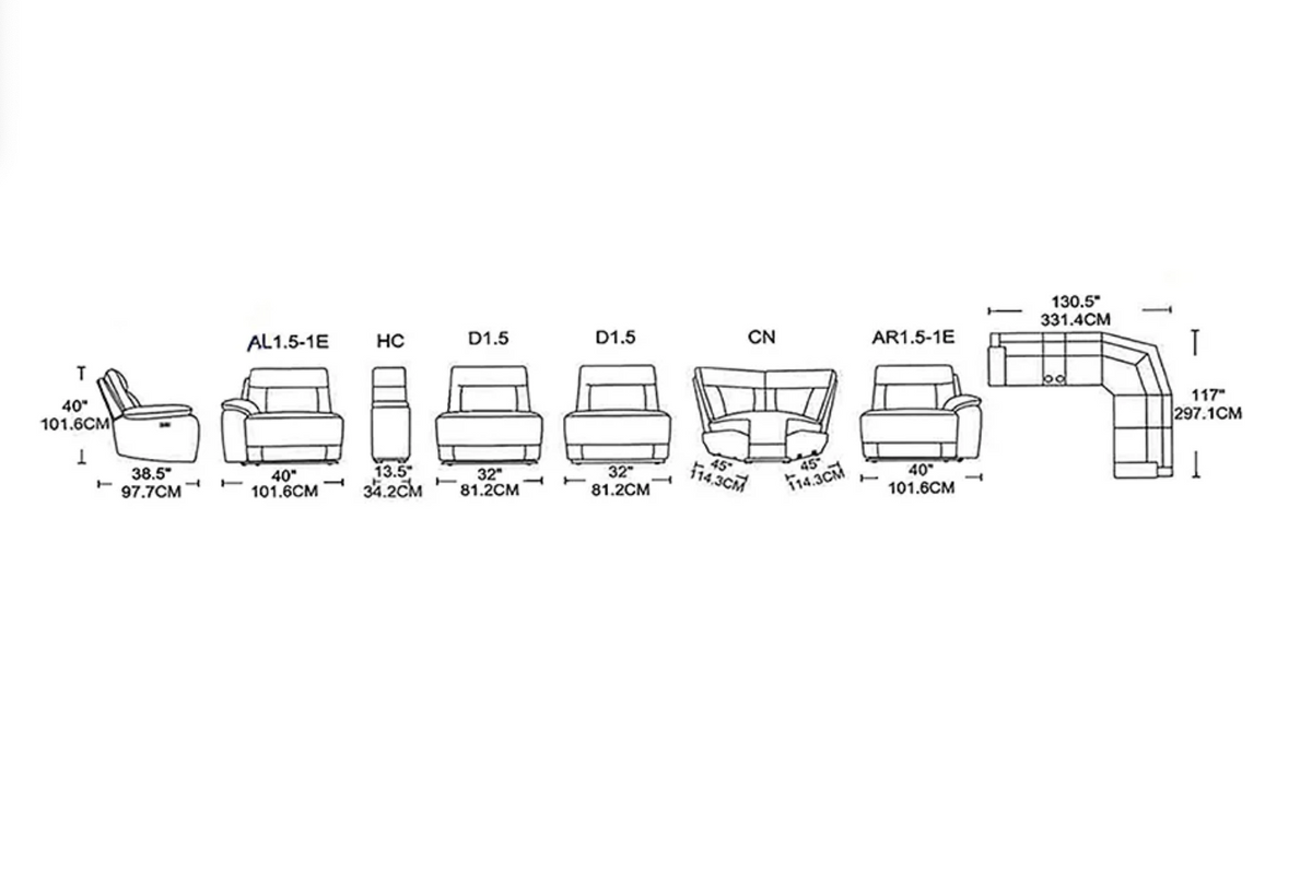 Sahara Electric Corner Leather Lounge