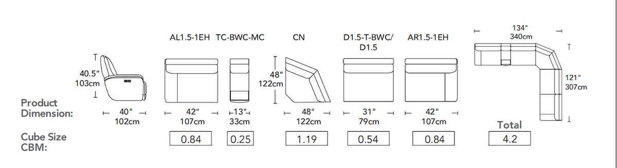 Cairo Tech Electric Corner Lounge