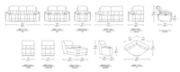 Maxwell Reclining 3 Seater Chaise with Console