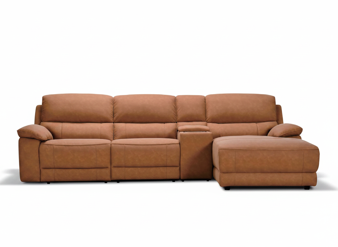 Maxwell Reclining 3 Seater Chaise with Console