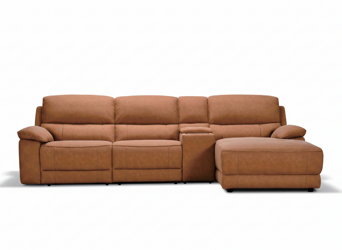 Maxwell Reclining 3 Seater Chaise with Console