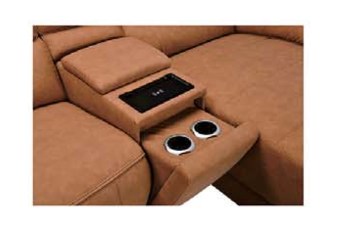 Maxwell Reclining 3 Seater Chaise with Console