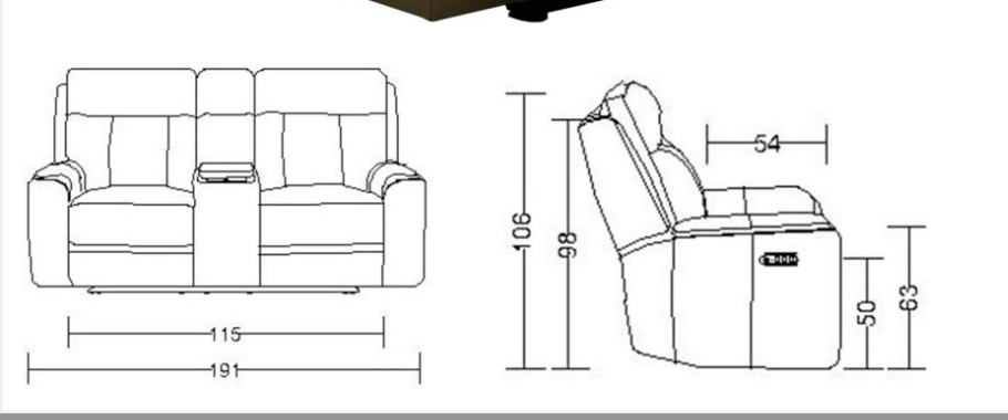 Venue Electric 2 Seater Triple Motor with Fridge