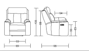 Venue Triple Motor Leather Recliner
