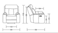 Venue Triple Motor Leather Recliner