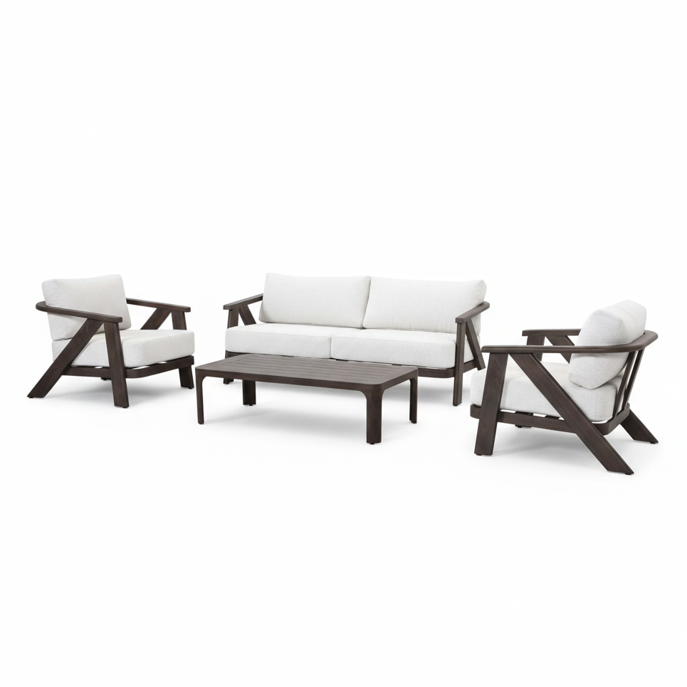 brown outdoor lounge set 