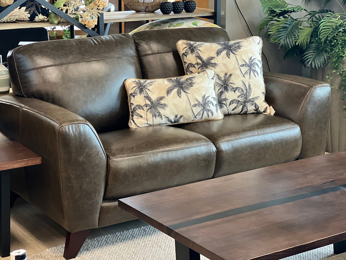 Surrey Leather 2 Seater Sofa | Syrup Brown