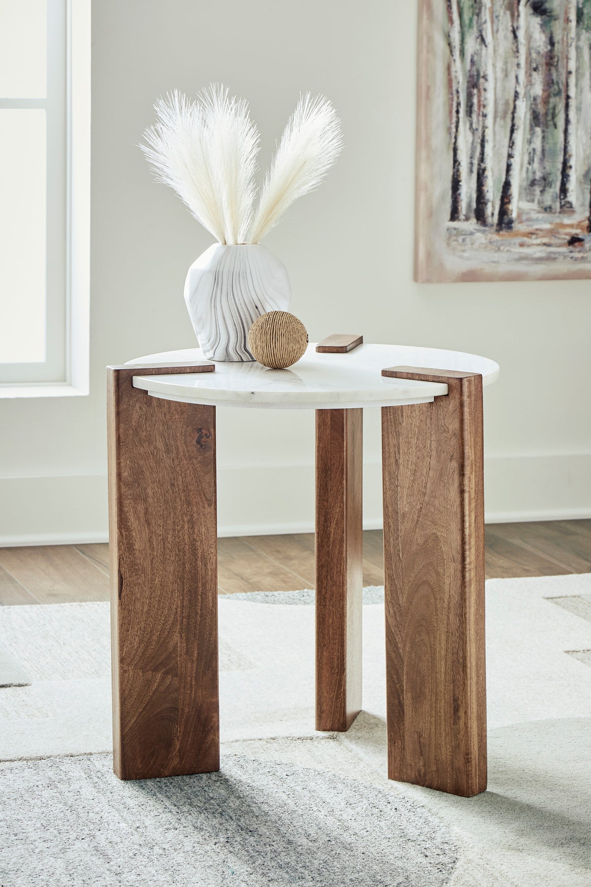 Cyrus Marble Lamp Table