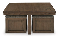 Argyle Coffee Table with 4 Stools