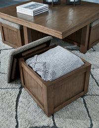 Argyle Coffee Table with 4 Stools