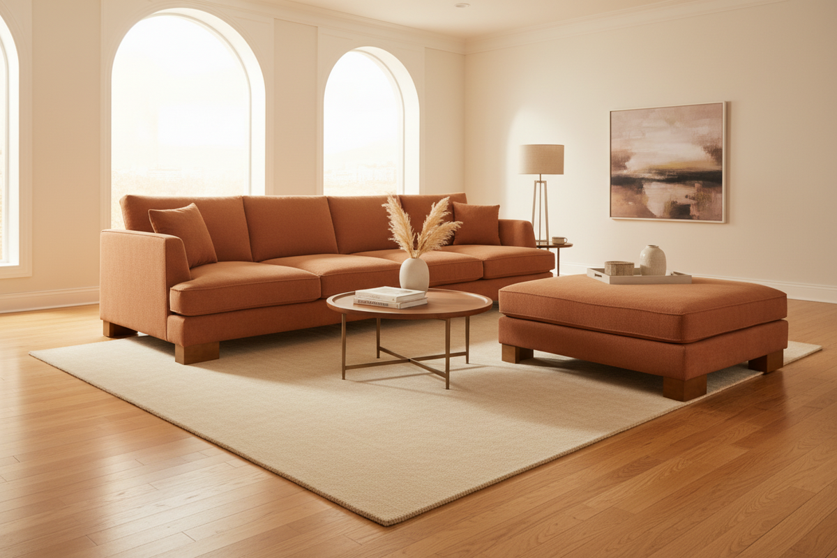 Trinity Fabric Lounge with Ottoman