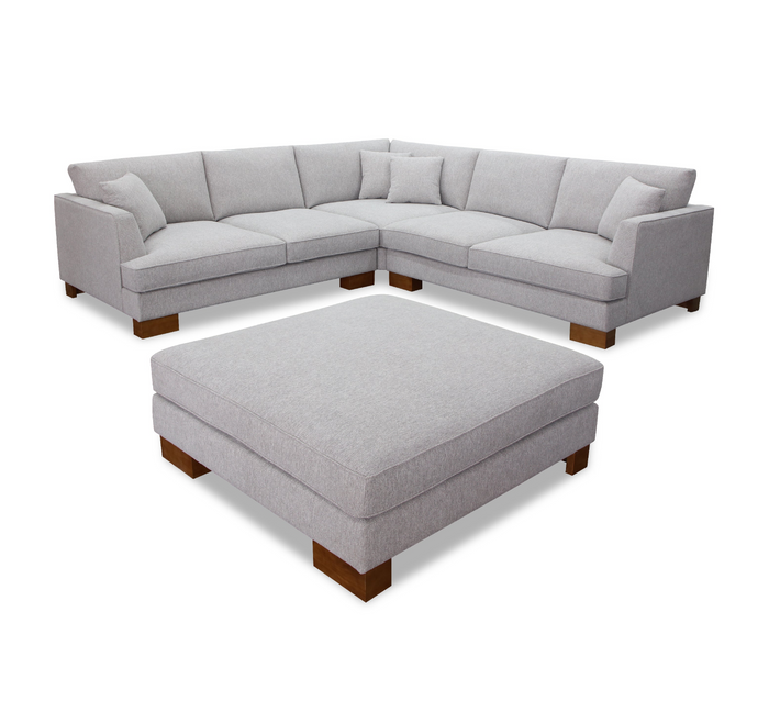 Trinity Fabric Corner Lounge with Ottoman