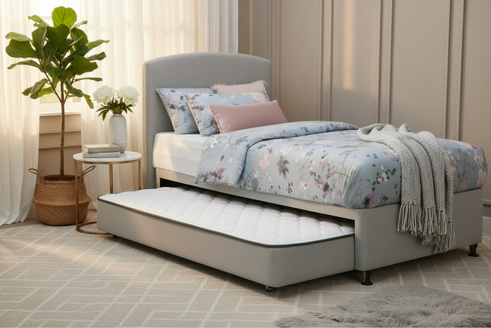 Stay Over Trundle Bed Set with Banks Bedhead