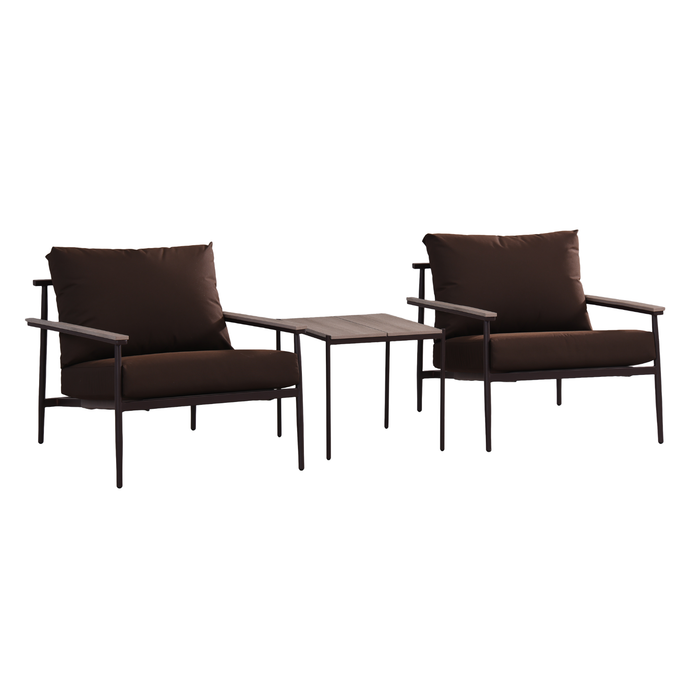 Mila 3- Piece Balcony Set| Chocolate