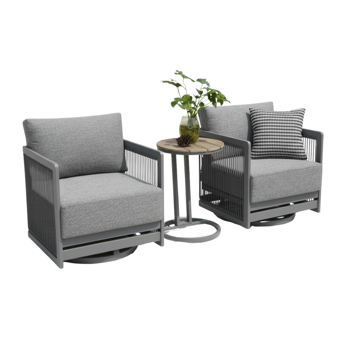 Chicago 3-Pce Swival Outdoor Set